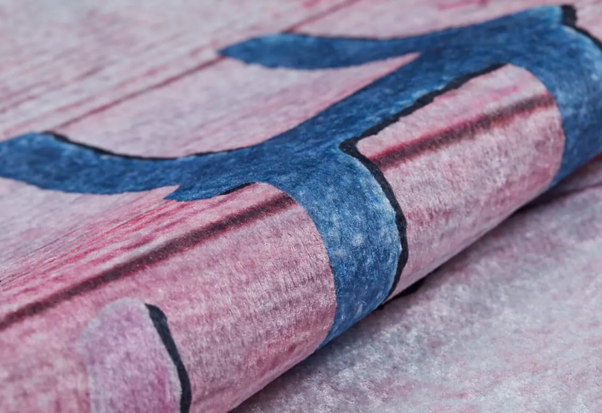 Kids Pink Rug - Digital Print Children's Carpet | Non Slip, Antibacterial, Washable Playroom Mat