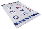 Kids Grey Rug – Non Slip Antibacterial Digital Print Carpet for Playroom Floor