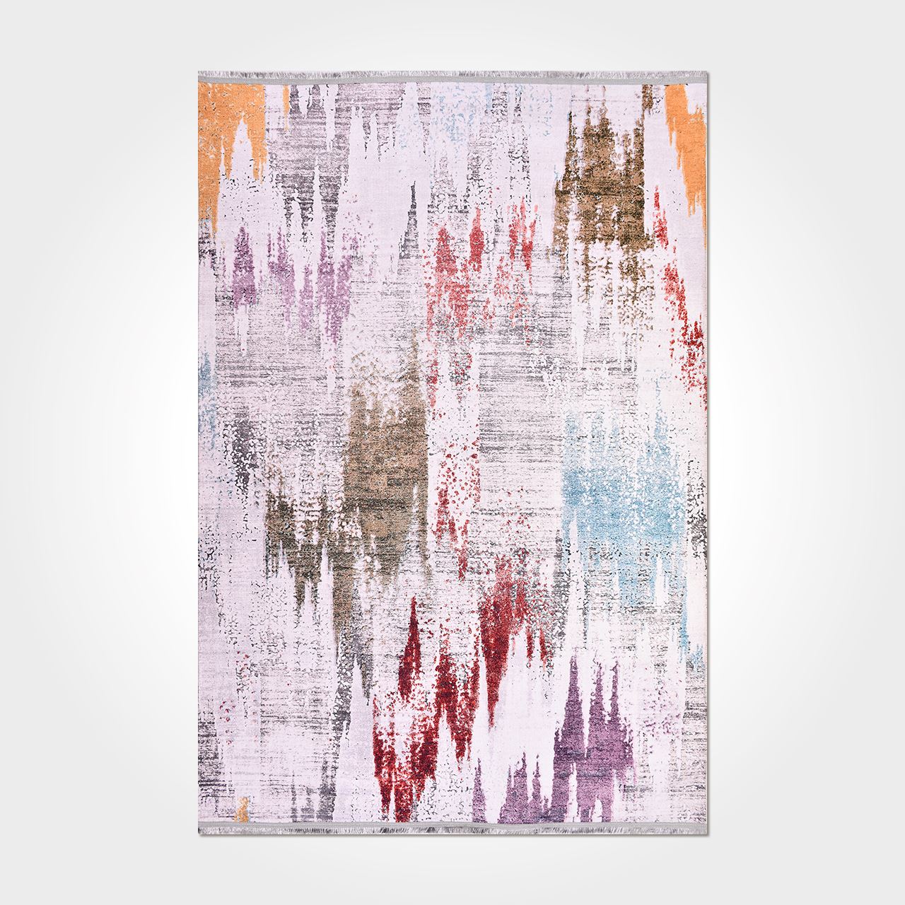 Modern Chenille Area Rug - Washable Non Slip Kilim Flatweave Carpet for Living Room