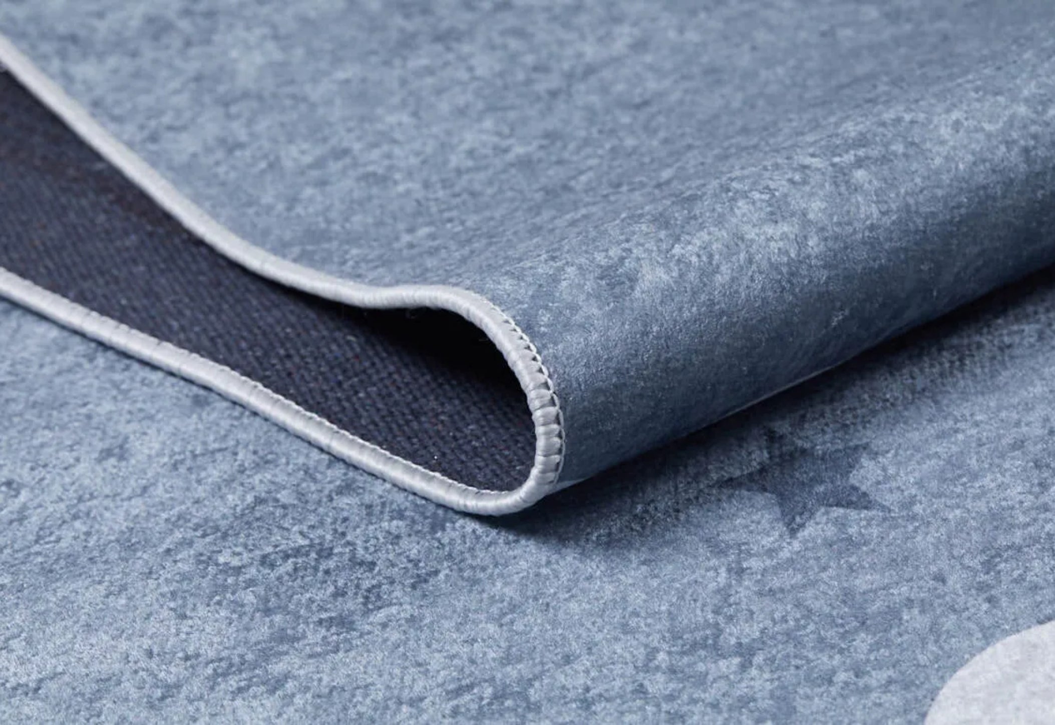 Kids Digital Print Rug - Grey Figured Non Slip Antibacterial Children's Area Rug