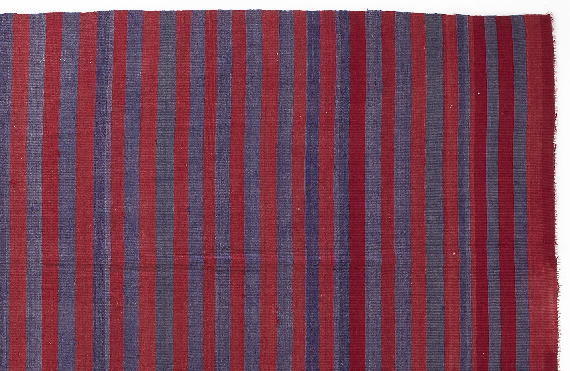Girit Red Striped Wool Handmade Area Rug 4'9" x 11'0"