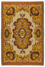 Girit Red Floral Wool Handmade Area Rug 6'6" x 9'5"