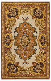 Girit Red Floral Wool Handmade Area Rug 6'6" x 10'3"