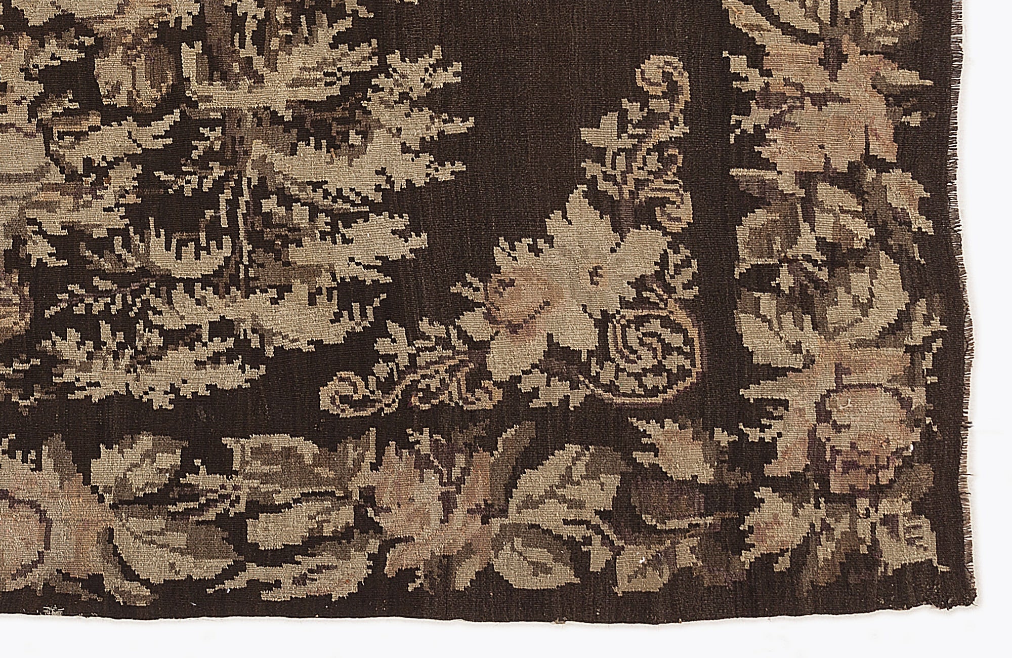 Girit Red Floral Wool Handmade Area Rug 6'1" x 9'2"