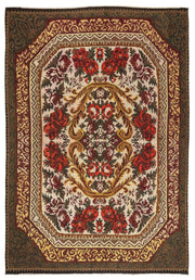 Girit Red Floral Wool Handmade Area Rug 7'0" x 10'2"