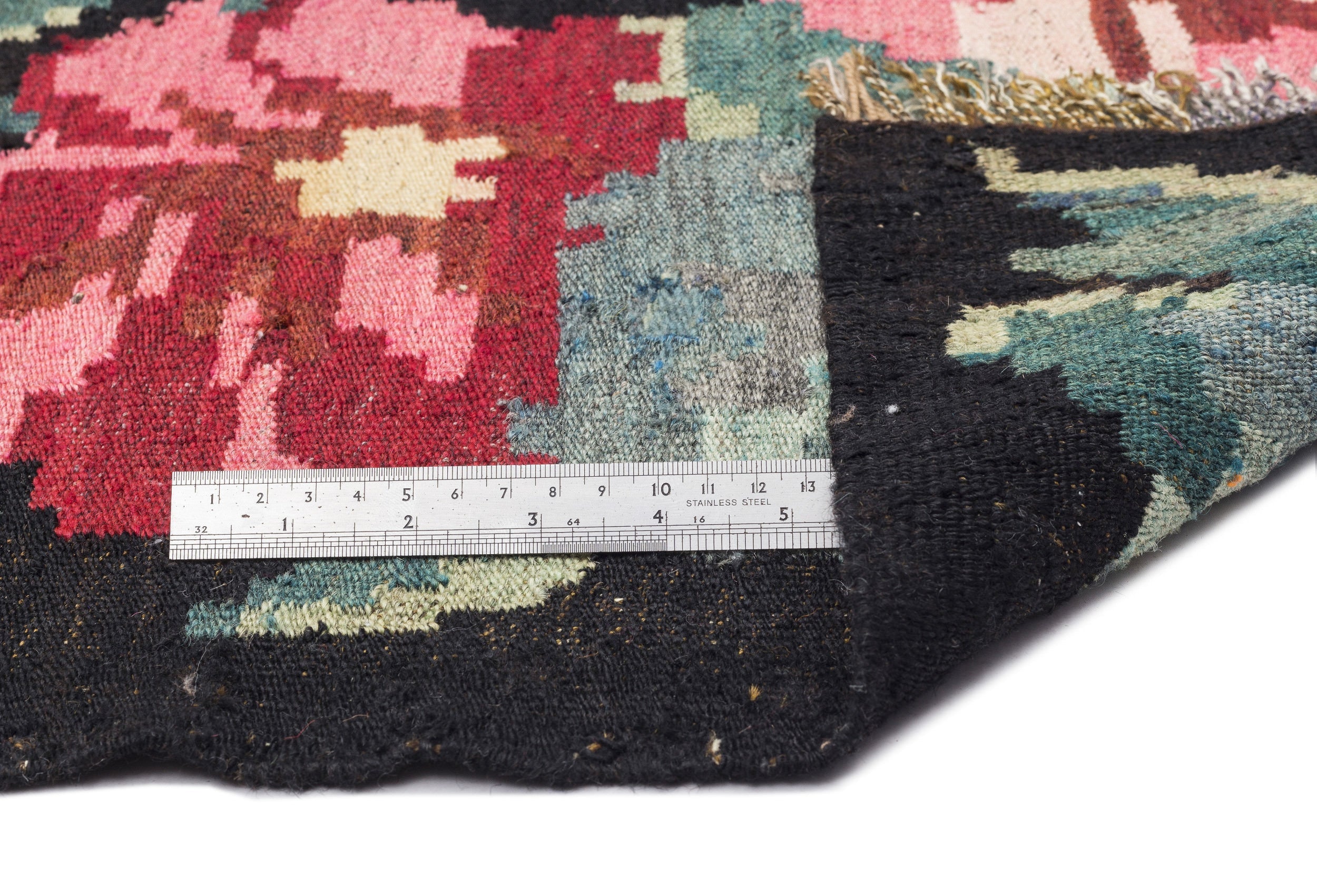 Girit Red Floral Wool Handmade Area Rug 5'11" x 10'2"