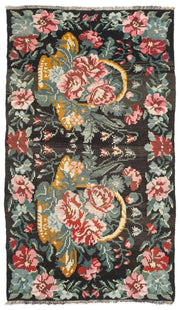Girit Red Floral Wool Handmade Area Rug 5'11" x 10'2"