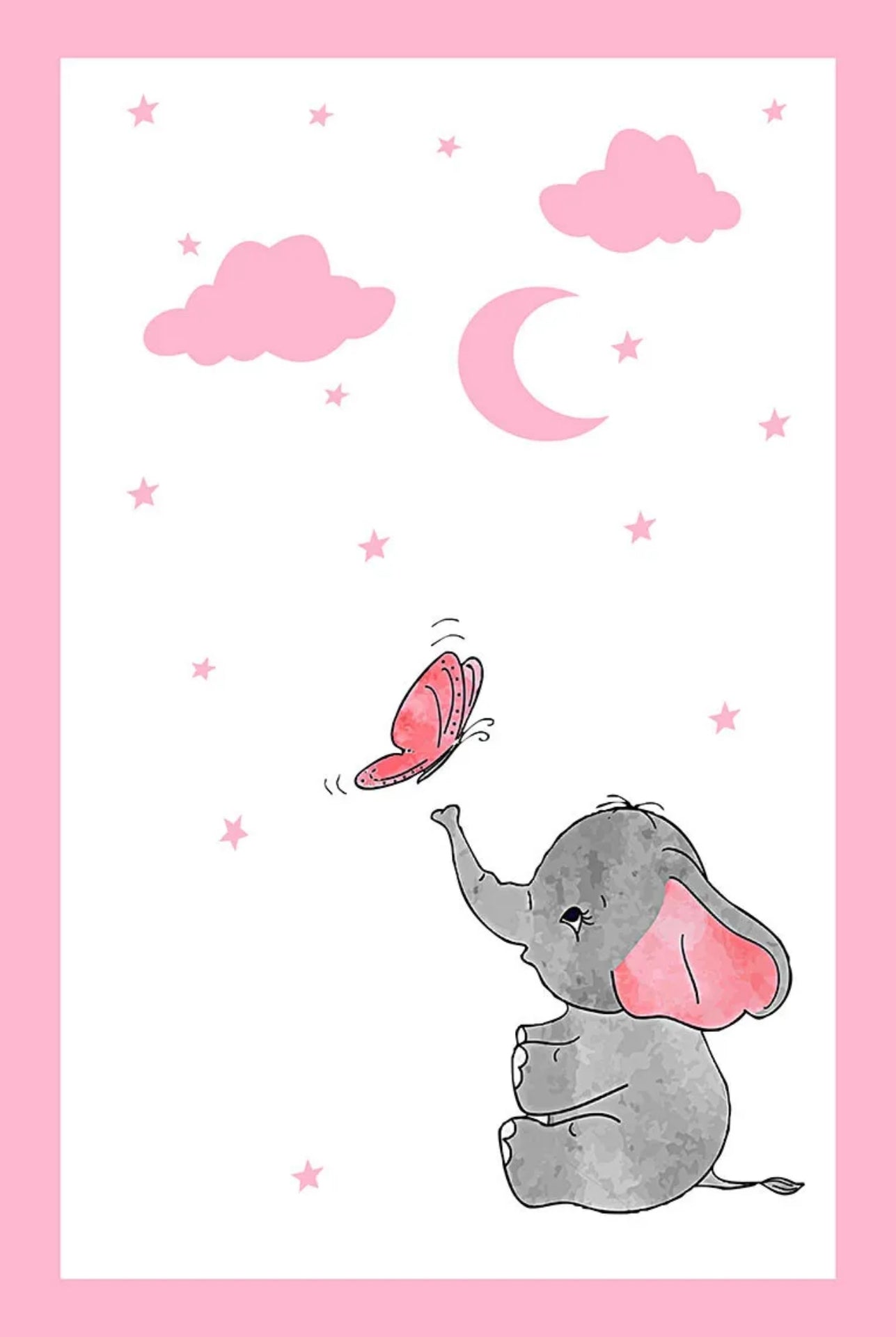 Kids Digital Print Rug - White Figured Design, Non Slip Antibacterial Carpet