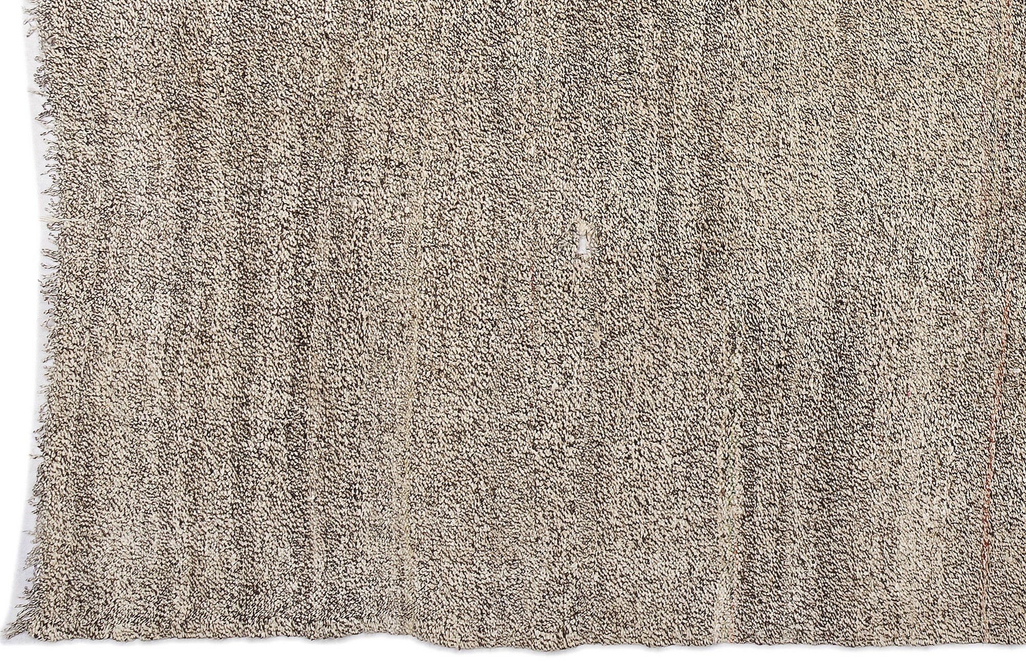 Girit Beige Striped Wool Handmade Area Rug 5'10" x 9'6"