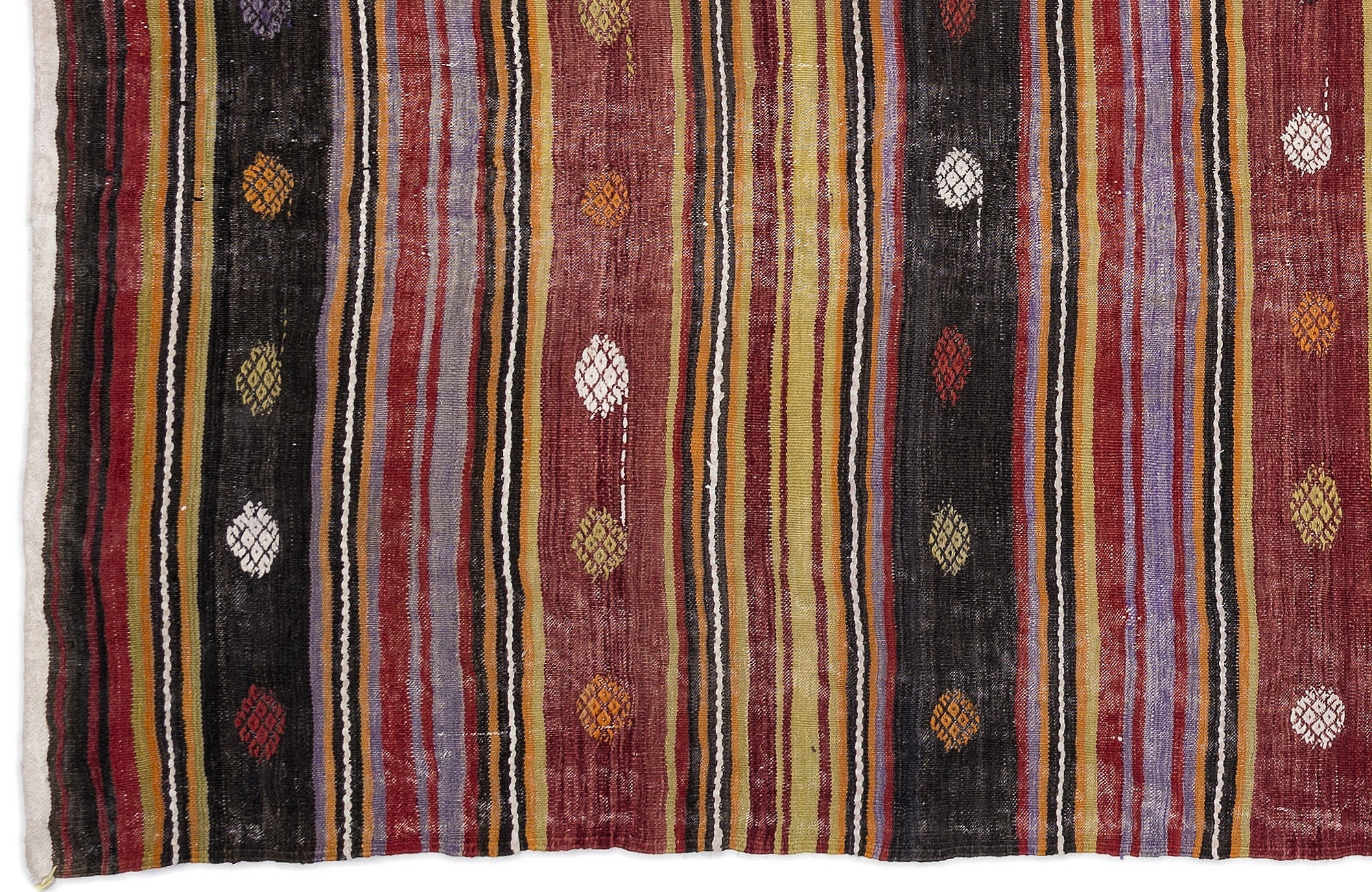 Girit Multy Striped Wool Handmade Area Rug 5'9" x 9'5"