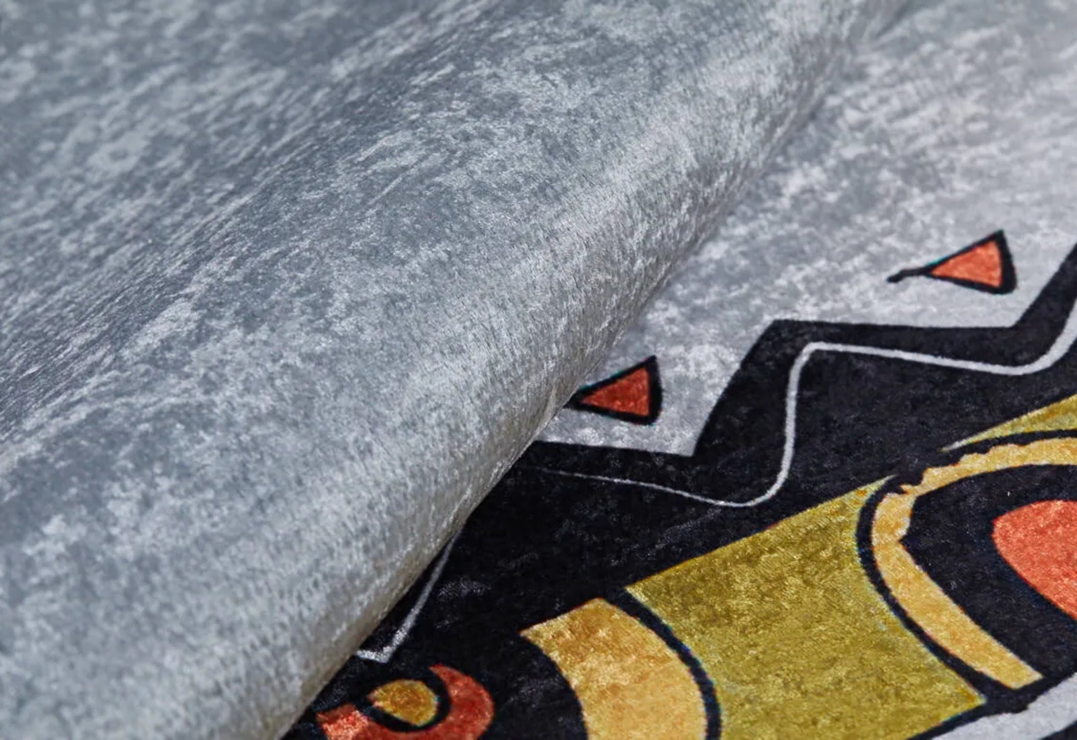 Kids Animal Rug - Grey Digital Print Carpet for Playroom, Non Slip & Antibacterial