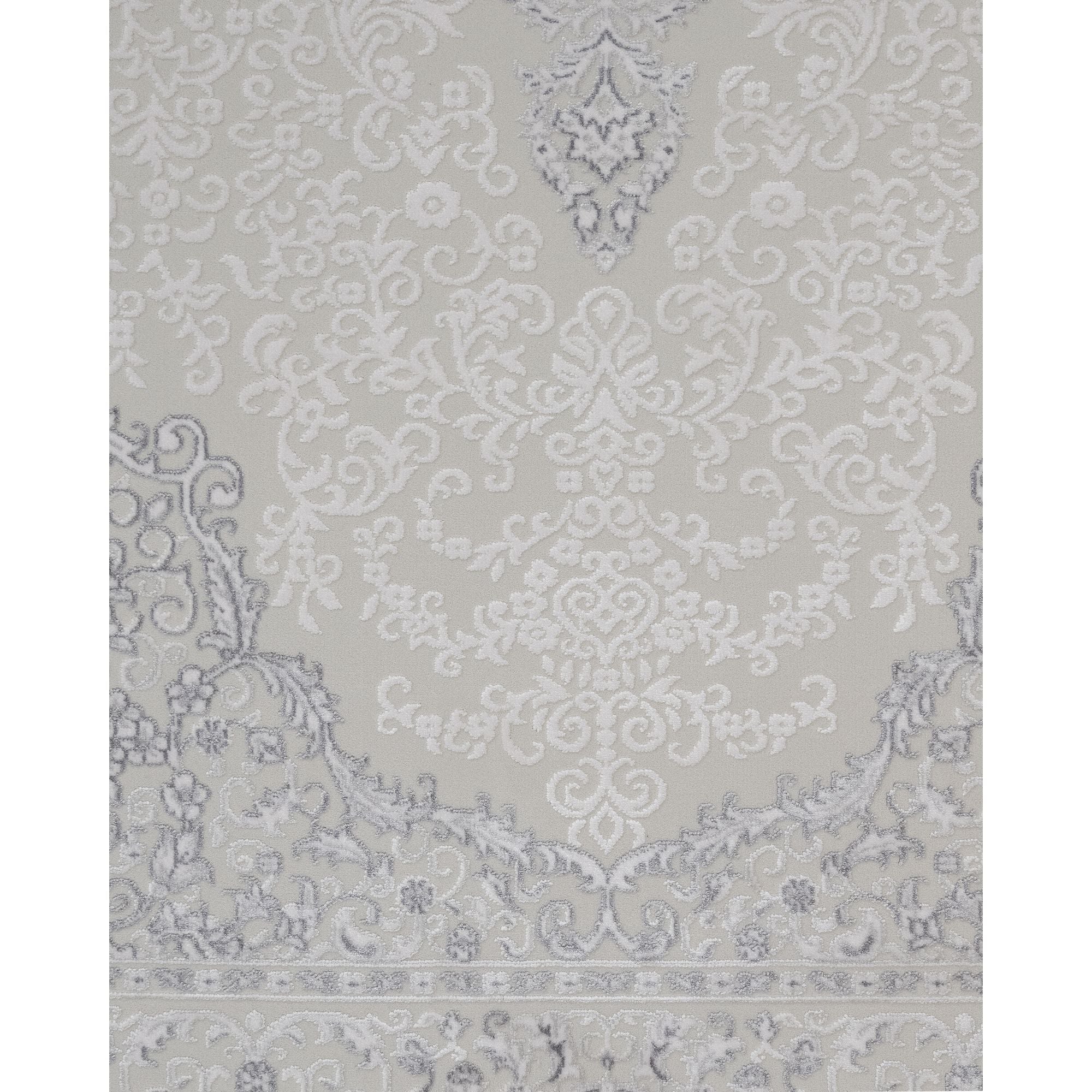 Beige Area Rug - Classic Machine Made Rug With Fringed Edges, Acrylic Carpet