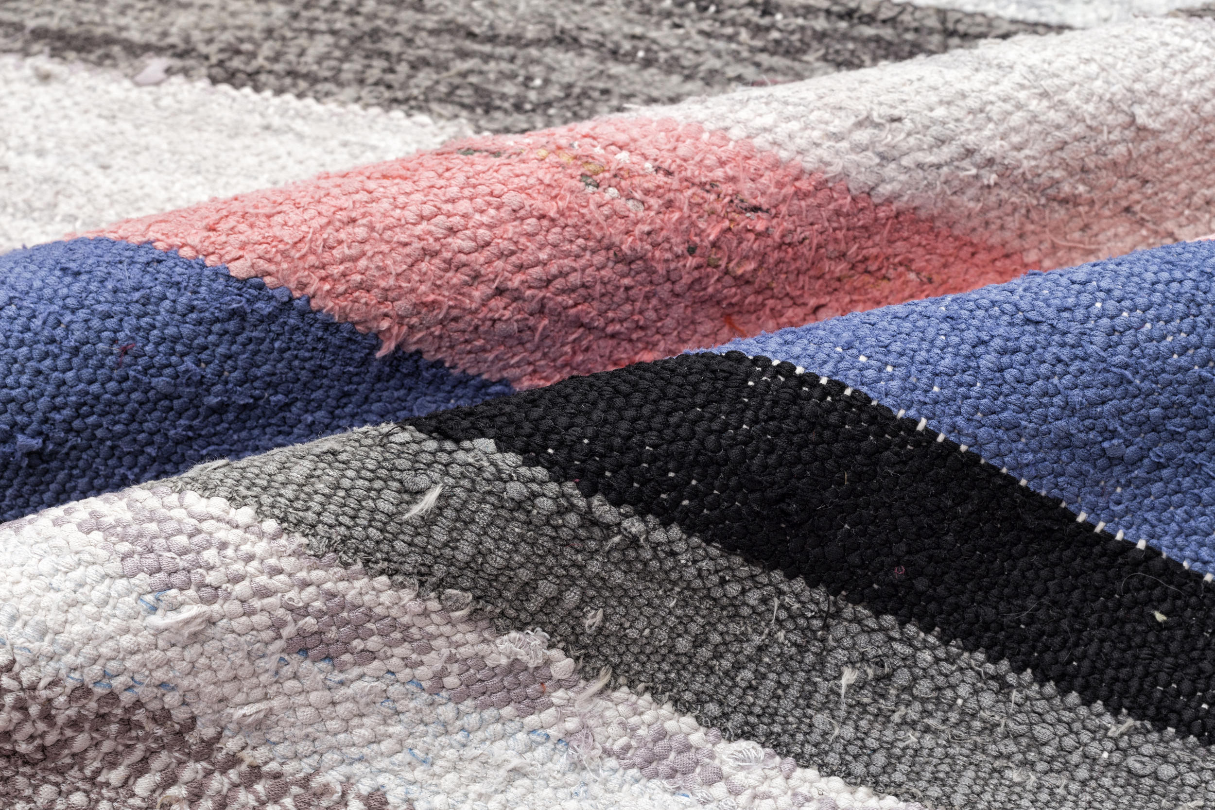 Girit Beige Striped Wool Handmade Area Rug 5'10" x 11'10"