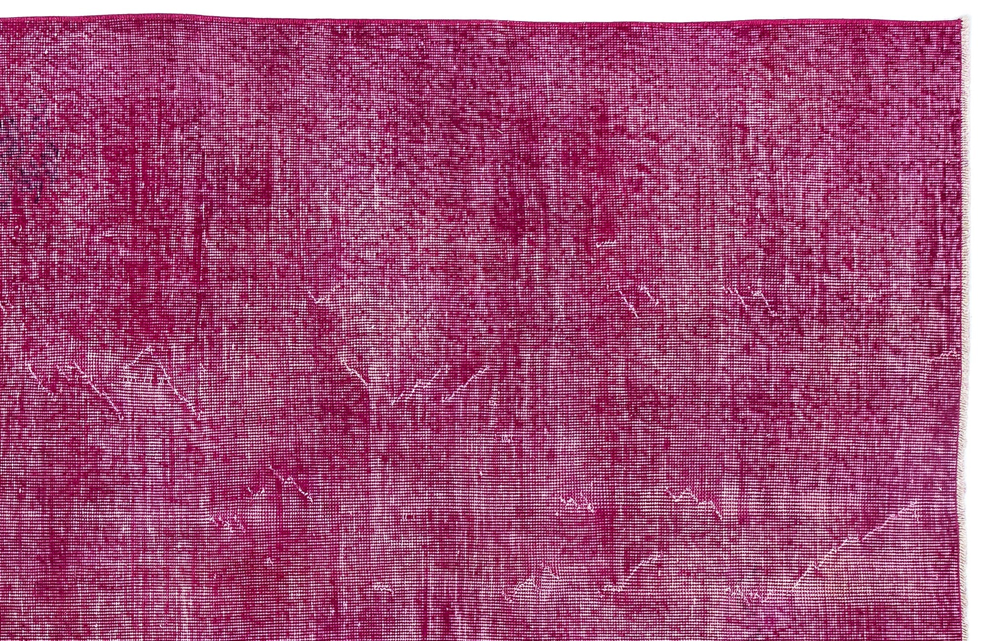 Atina Pink Vintage Wool Handmade Area Rug 5'0" x 8'9"
