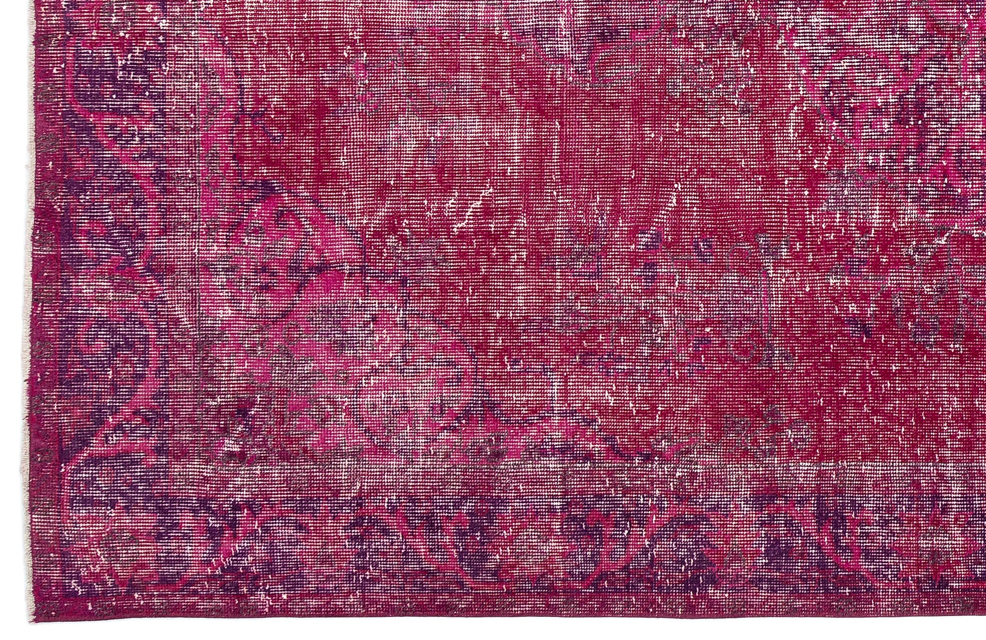 Atina Pink Vintage Wool Handmade Area Rug 5'7" x 9'1"