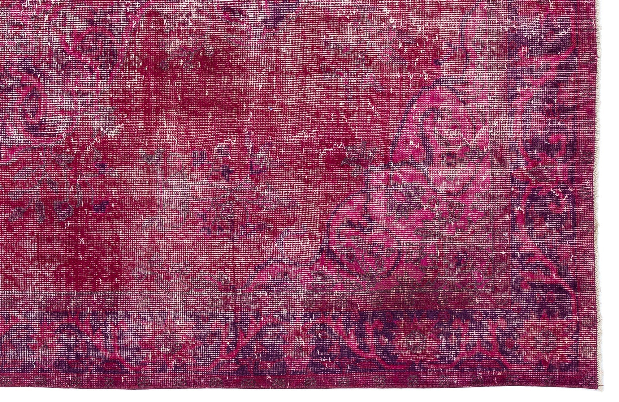 Atina Pink Vintage Wool Handmade Area Rug 5'7" x 9'1"