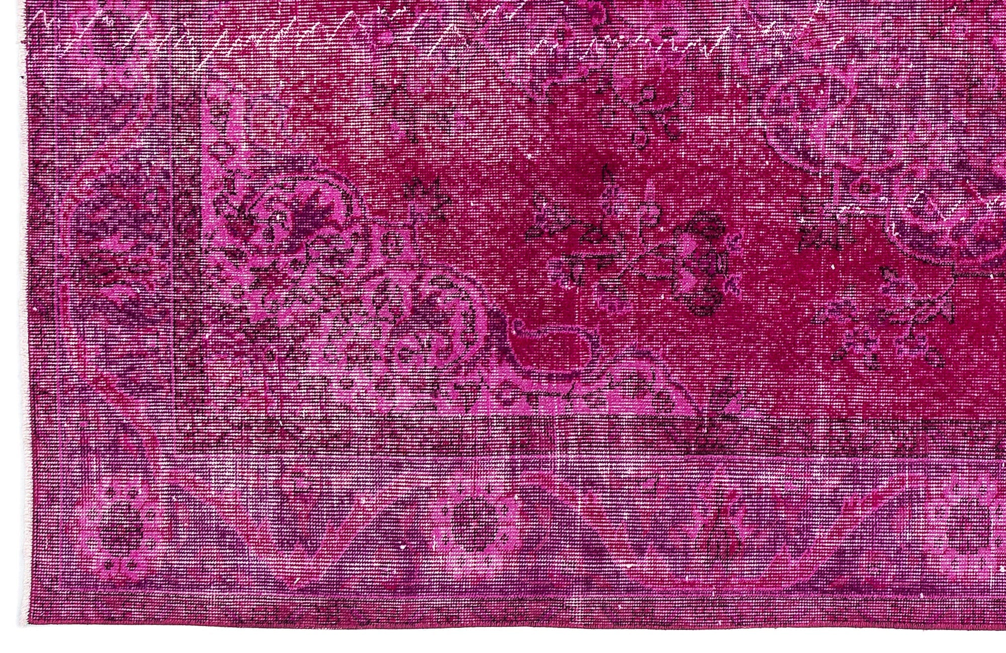 Atina Pink Vintage Wool Handmade Area Rug 5'9" x 9'1"