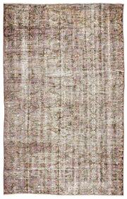 Atina Cream Vintage Wool Handmade Area Rug 4'9" x 7'7"