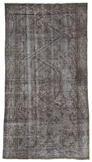 Atina Grey Vintage Wool Handmade Area Rug 5'5" x 9'7"
