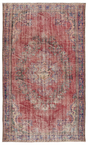 Atina Red Vintage Wool Handmade Area Rug 5'8" x 9'10"
