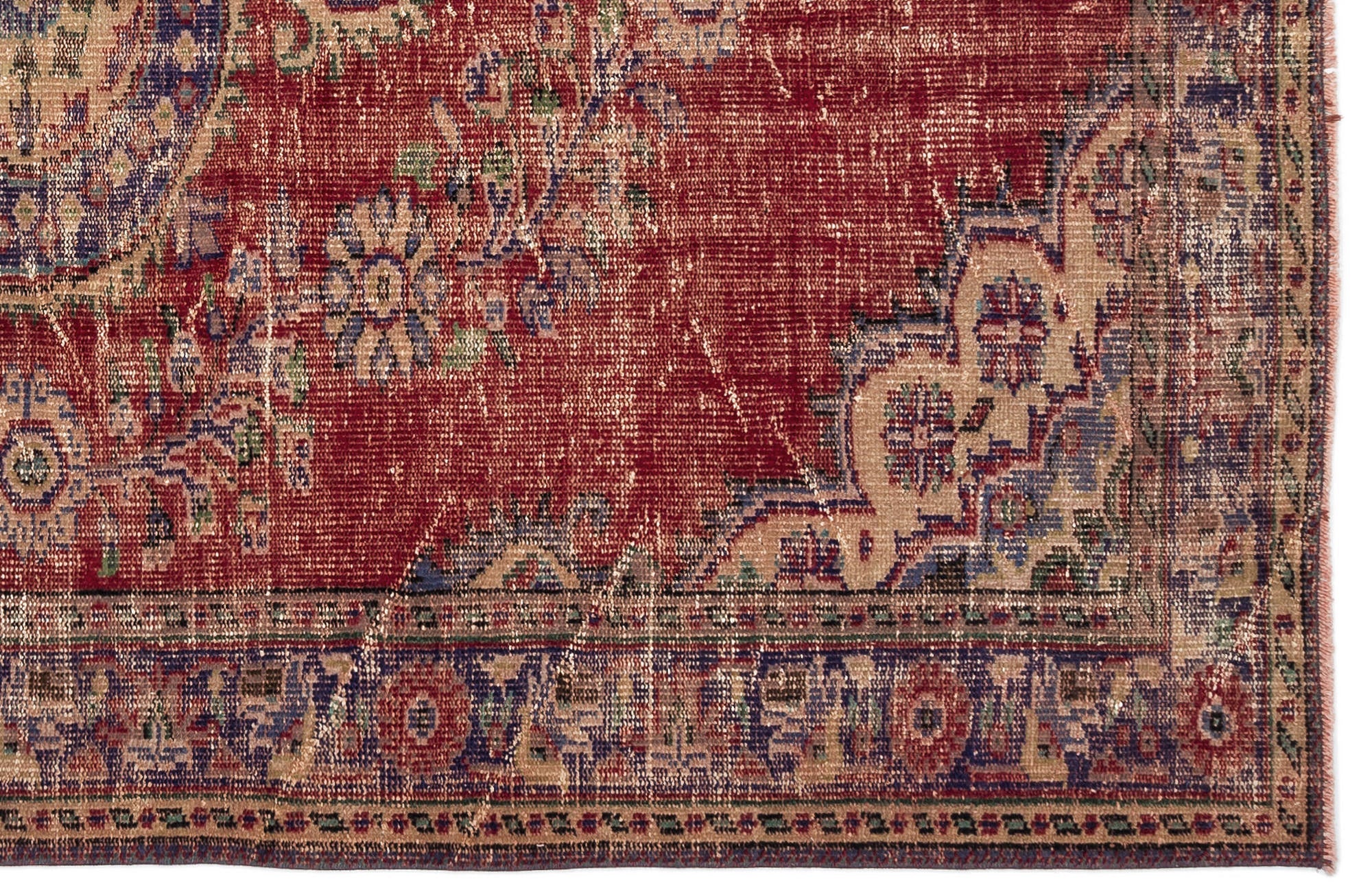 Atina Red Classic Wool Handmade Area Rug 6'2" x 9'0"
