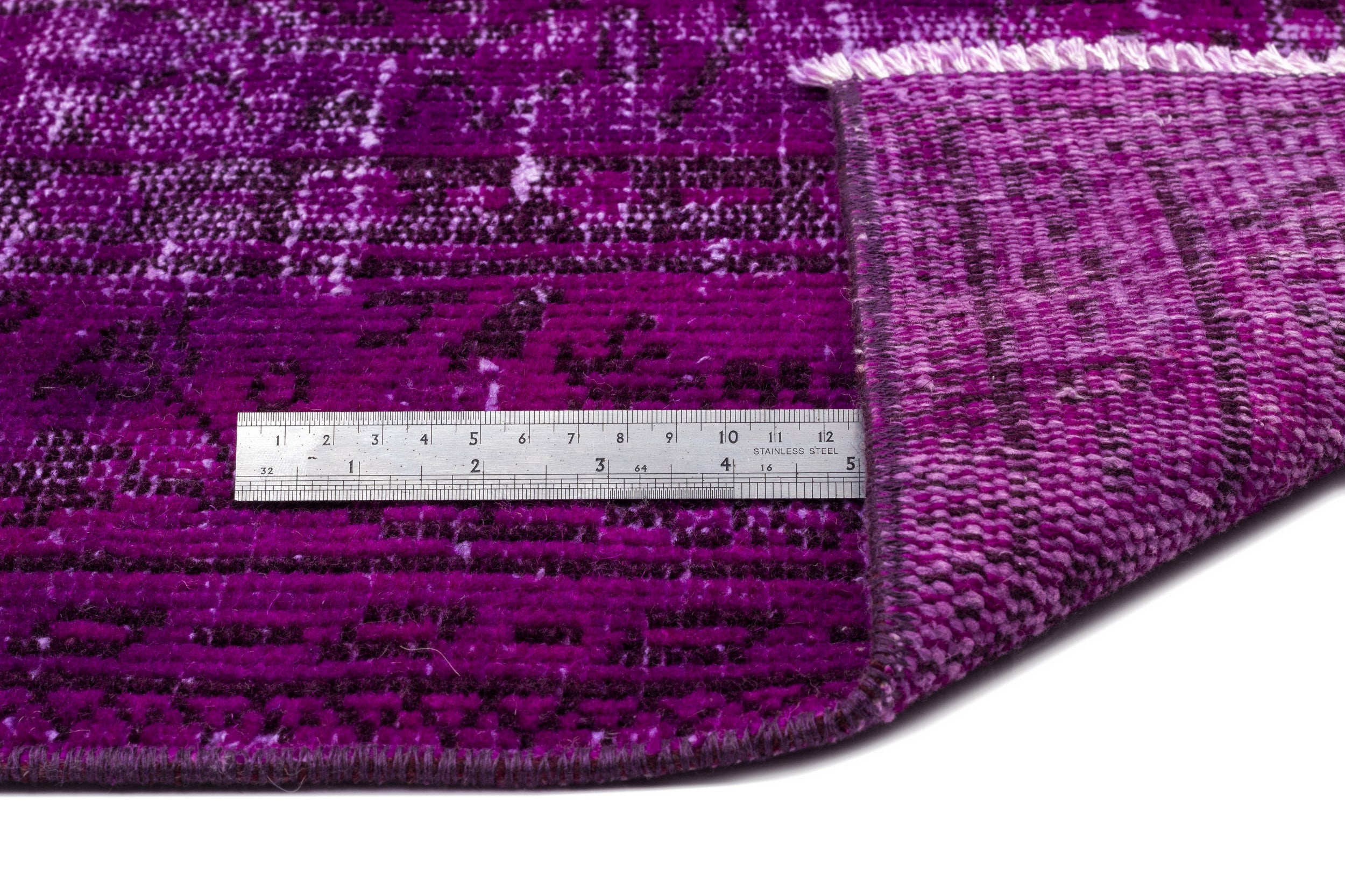 Atina Pink Vintage Wool Handmade Area Rug 5'10" x 8'10"