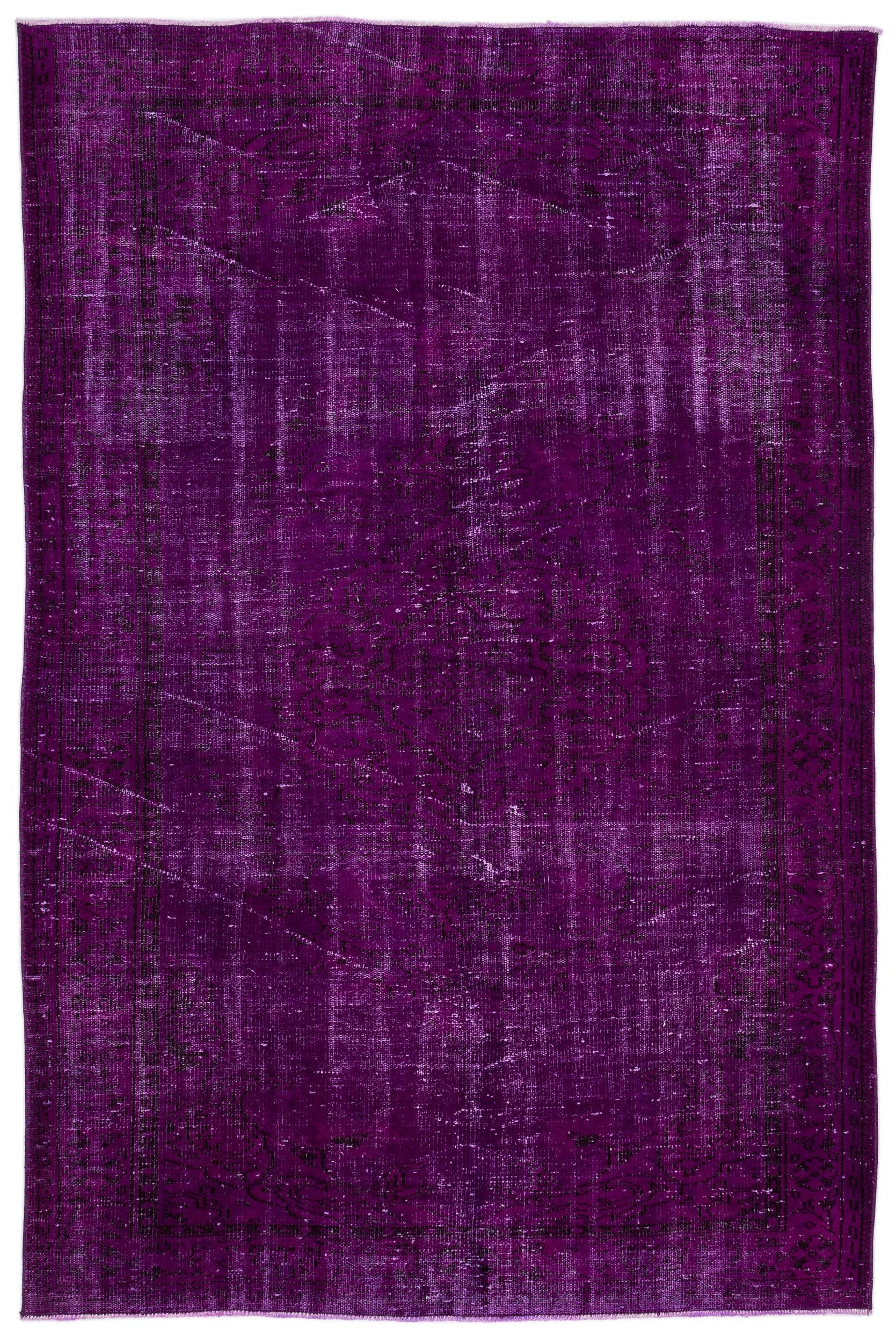 Atina Pink Vintage Wool Handmade Area Rug 5'10" x 8'10"
