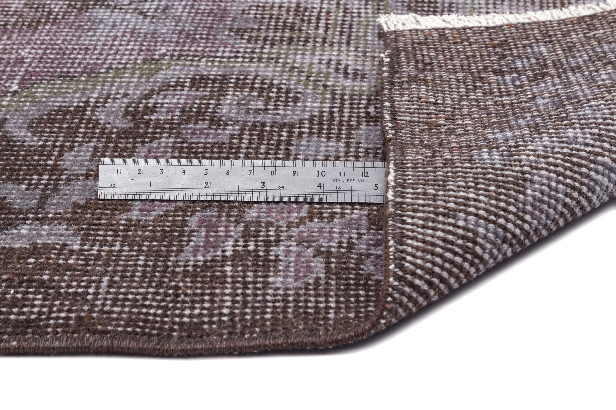 Atina Grey Vintage Wool Handmade Area Rug 5'9" x 10'2"