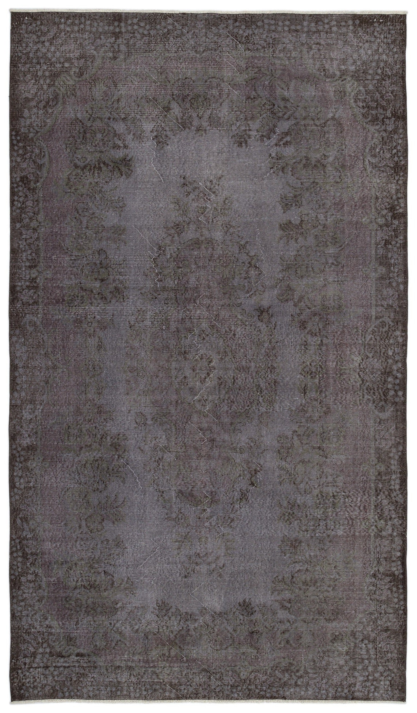 Atina Grey Vintage Wool Handmade Area Rug 5'9" x 10'2"