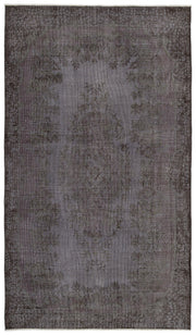 Atina Grey Vintage Wool Handmade Area Rug 5'9" x 10'2"