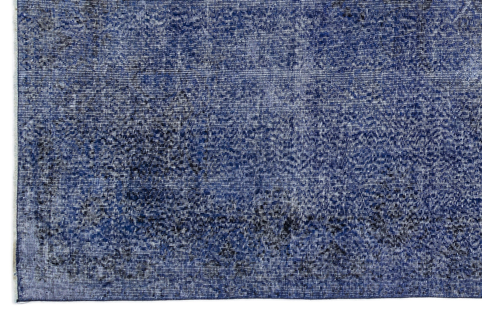 Atina Blue Vintage Wool Handmade Area Rug 6'3" x 9'11"