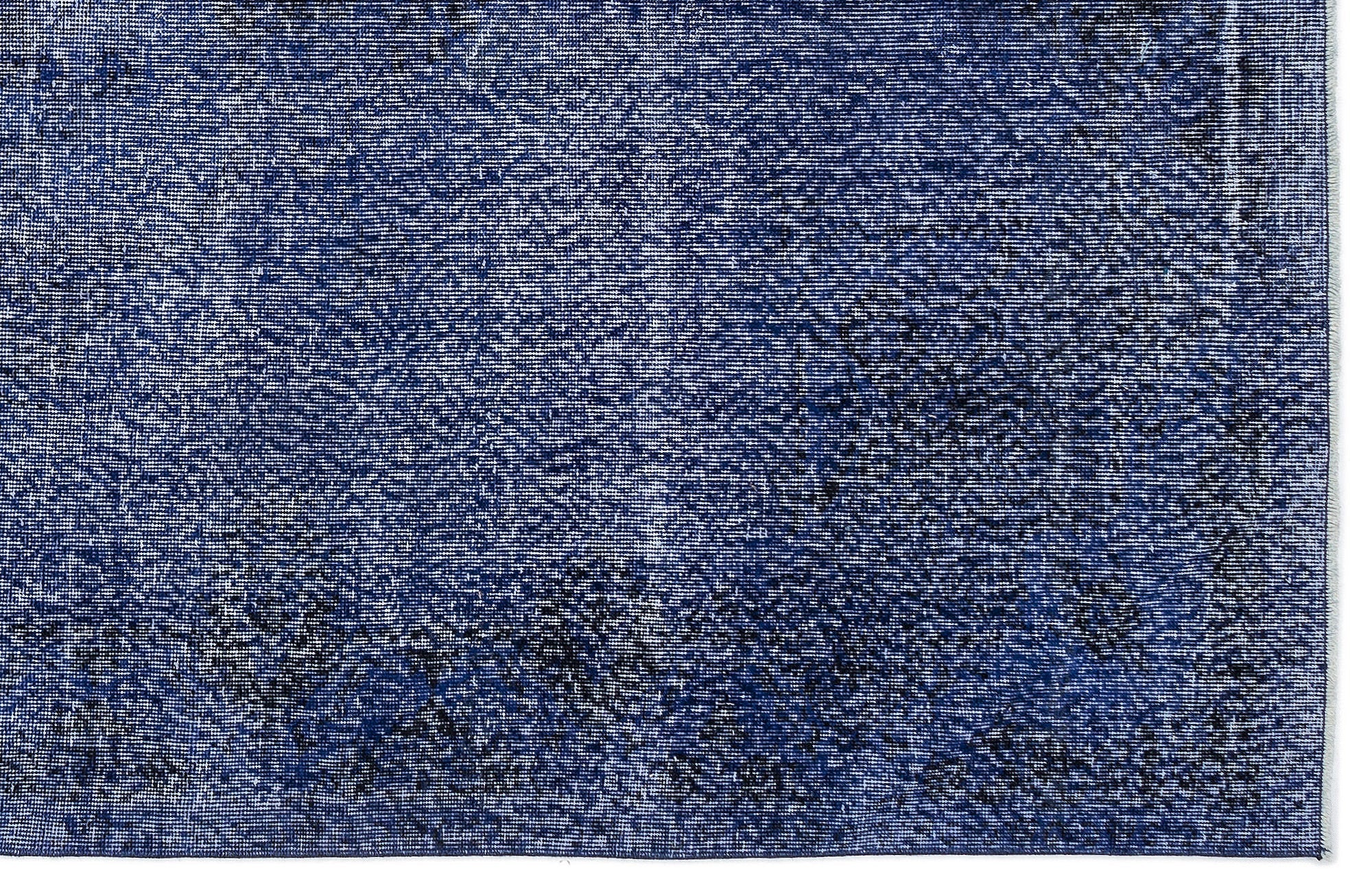 Atina Blue Vintage Wool Handmade Area Rug 6'3" x 9'11"