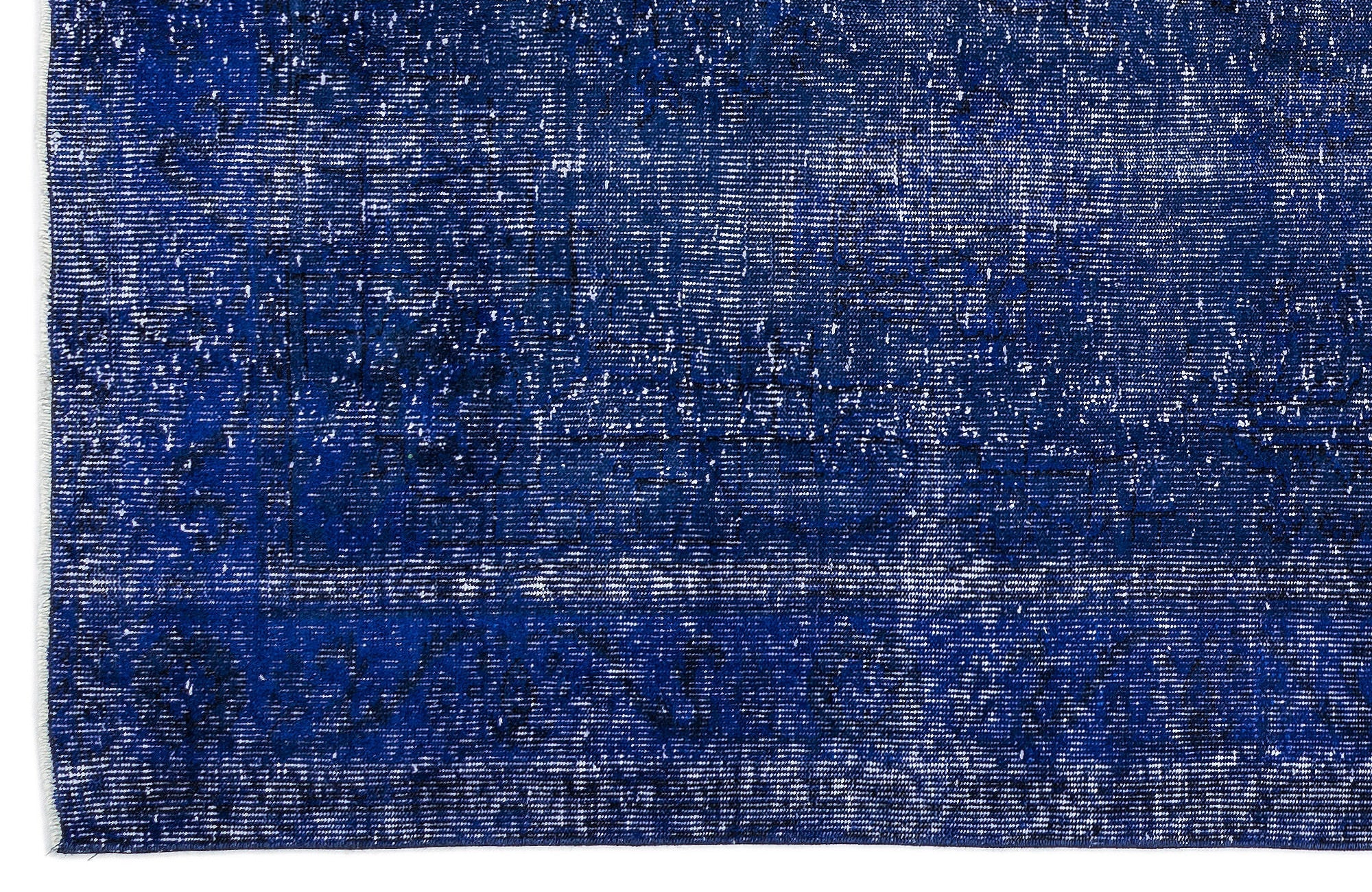 Atina Blue Vintage Wool Handmade Area Rug 6'2" x 10'5"