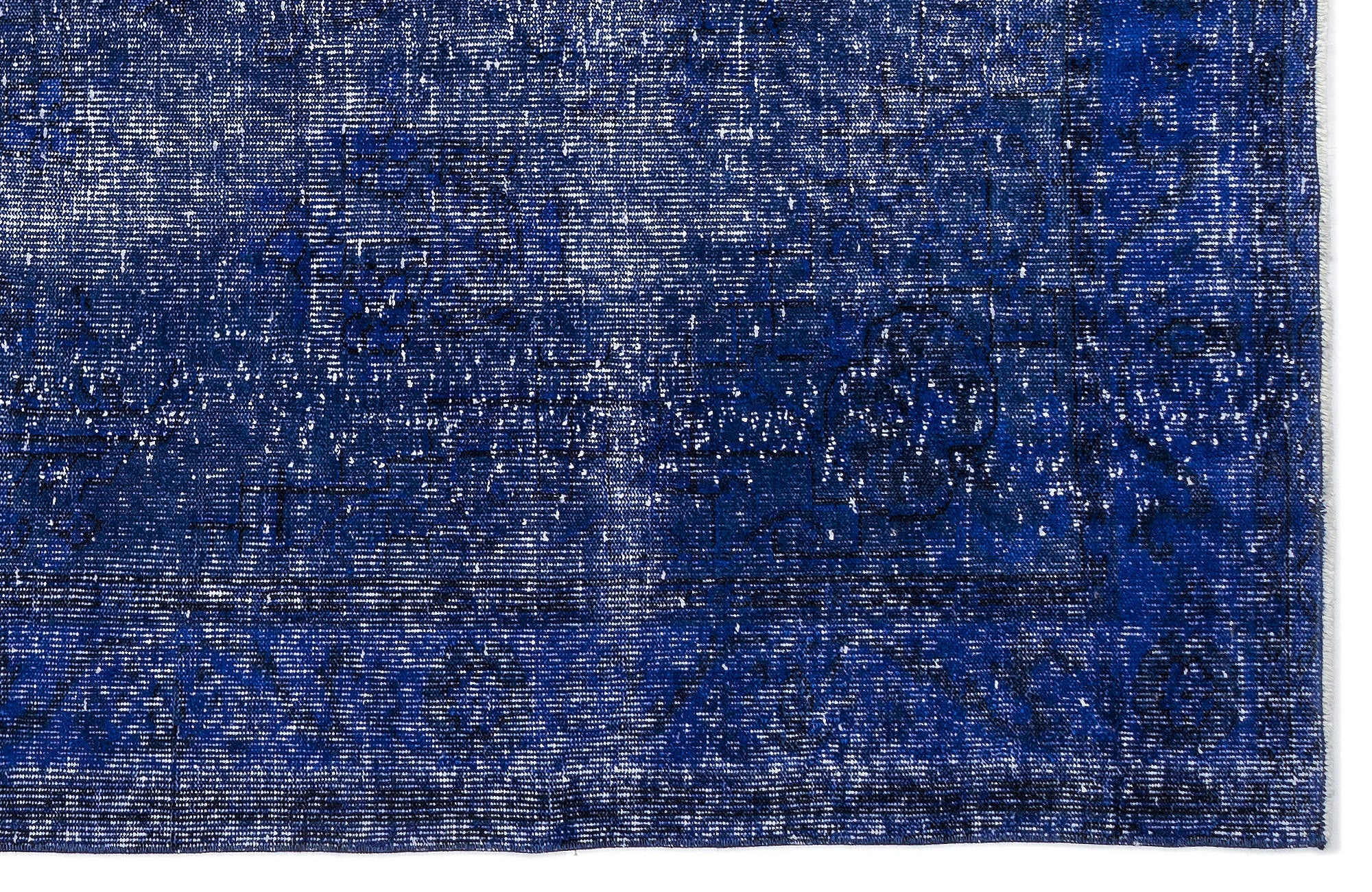 Atina Blue Vintage Wool Handmade Area Rug 6'2" x 10'5"