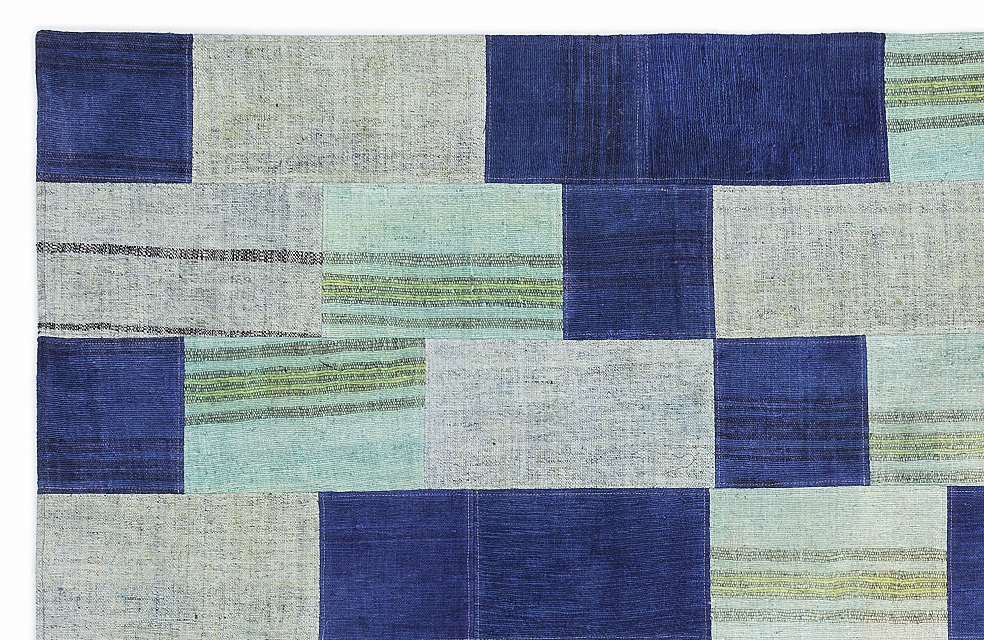 Teselya 1046 Multy Patchwork Wool Handmade Area Rug 5'3" x 7'7"