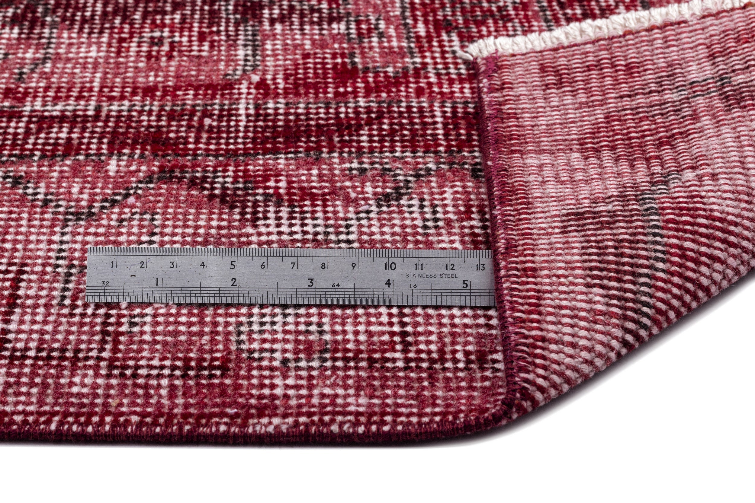 Atina Red Vintage Wool Handmade Area Rug 6'2" x 8'10"