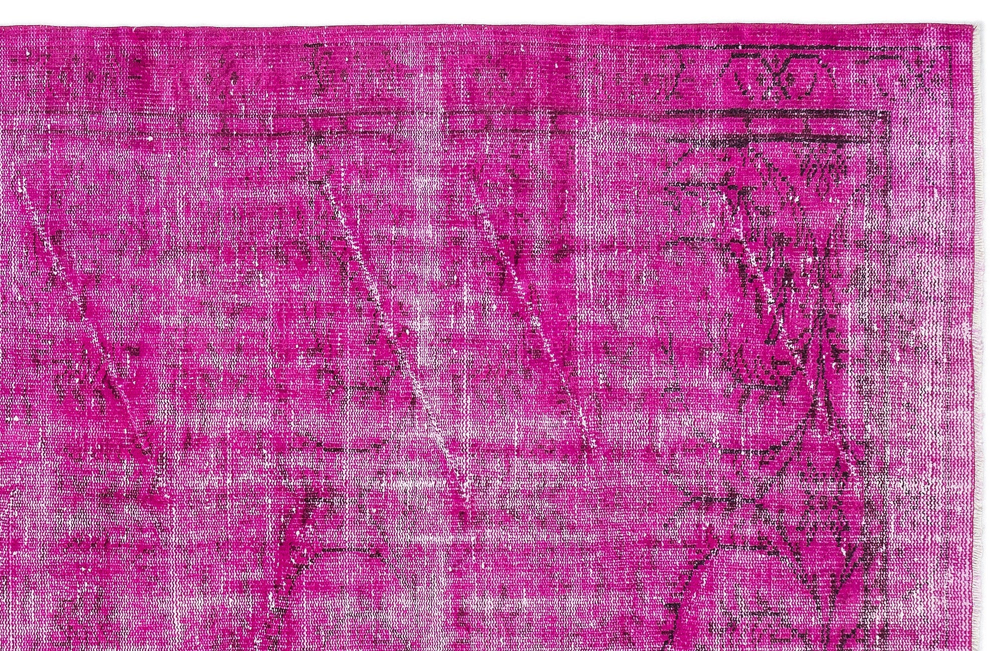 Atina Pink Vintage Wool Handmade Area Rug 5'0" x 8'3"