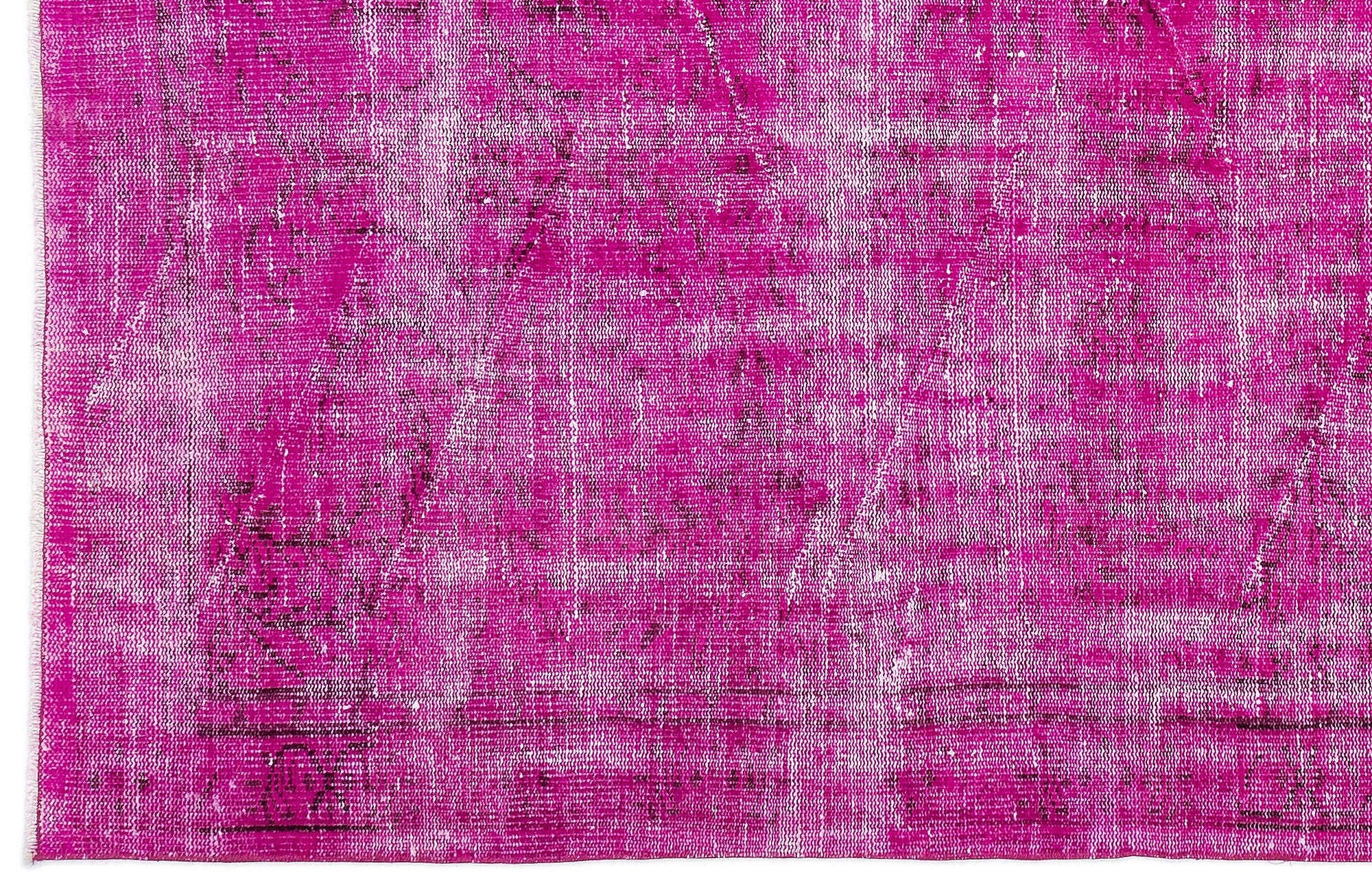 Atina Pink Vintage Wool Handmade Area Rug 5'0" x 8'3"