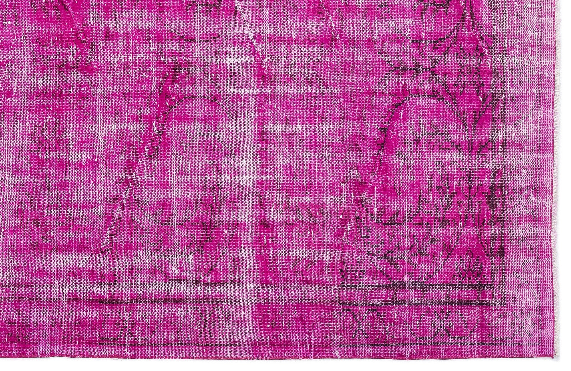 Atina Pink Vintage Wool Handmade Area Rug 5'0" x 8'3"