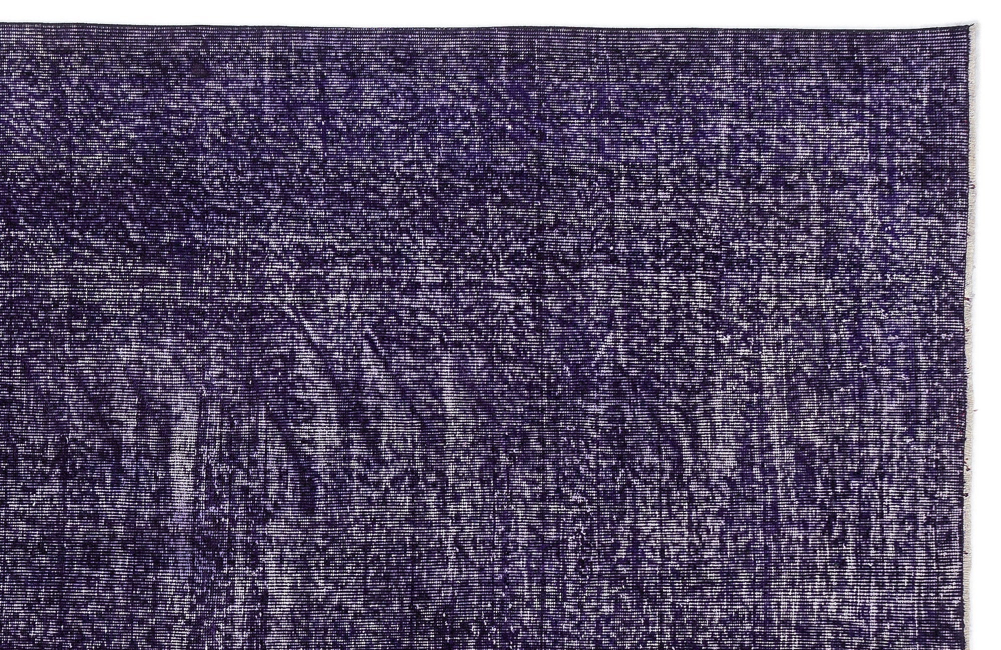 Atina Purple Vintage Wool Handmade Area Rug 5'6" x 8'6"