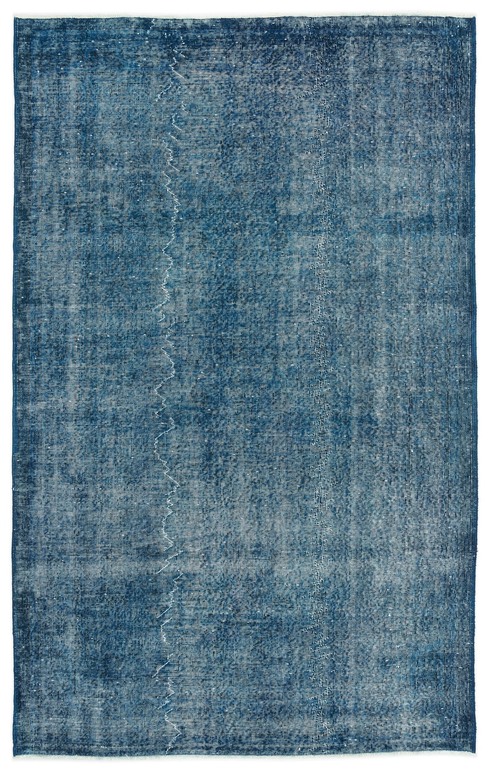Atina Turquoise Vintage Wool Handmade Area Rug 5'3" x 8'4"