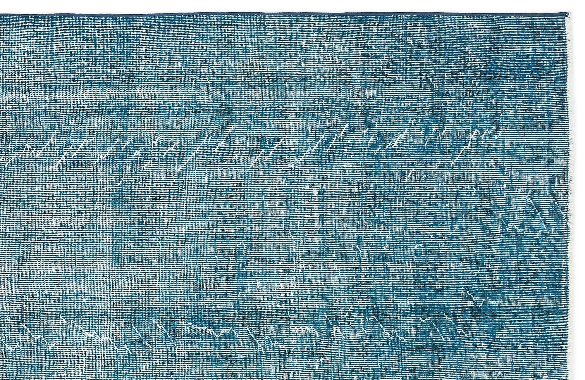Atina Turquoise Vintage Wool Handmade Area Rug 5'7" x 8'5"