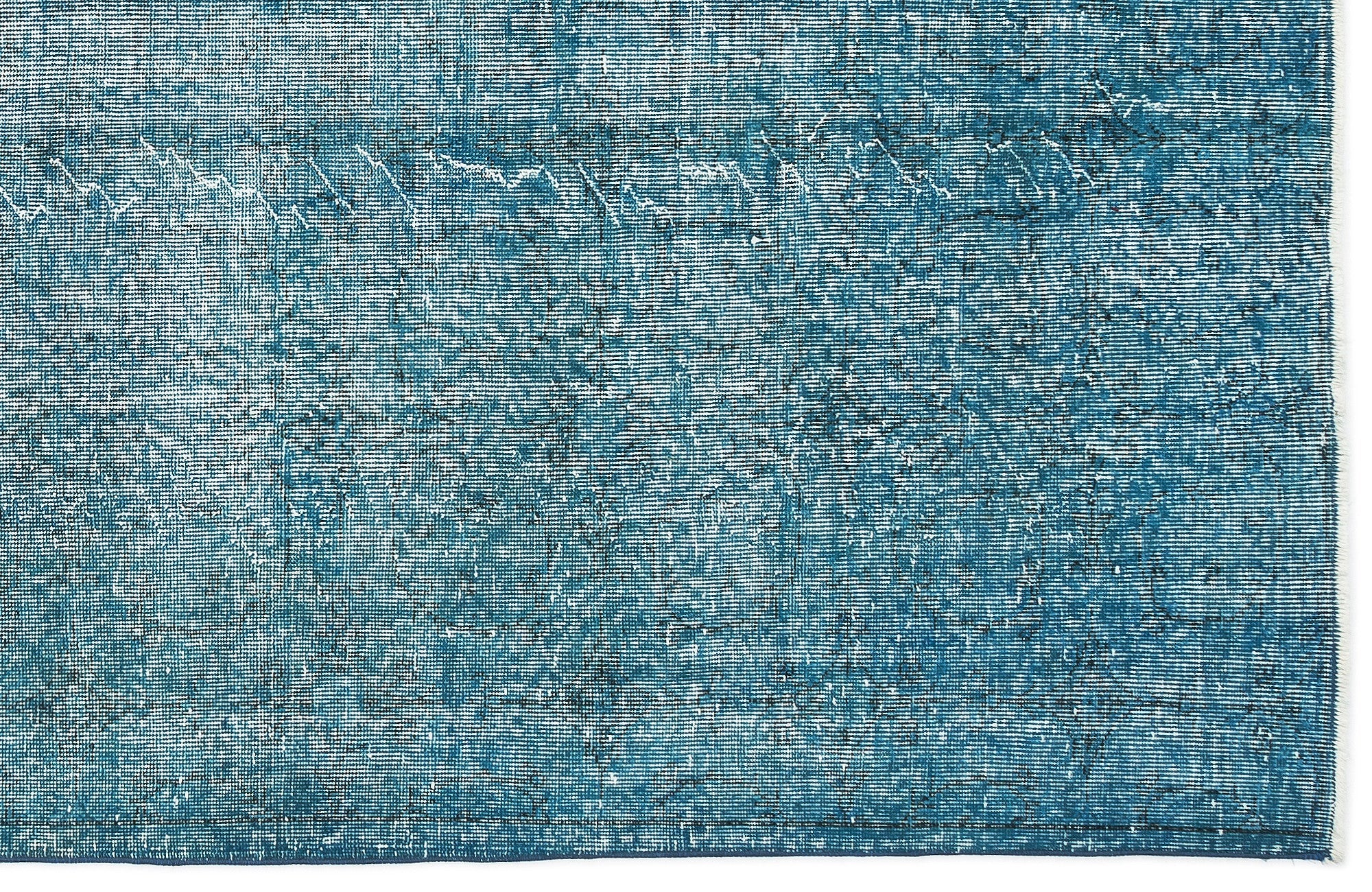 Atina Turquoise Vintage Wool Handmade Area Rug 5'7" x 8'5"