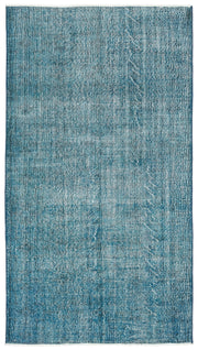 Atina Turquoise Vintage Wool Handmade Area Rug 5'7" x 8'5"