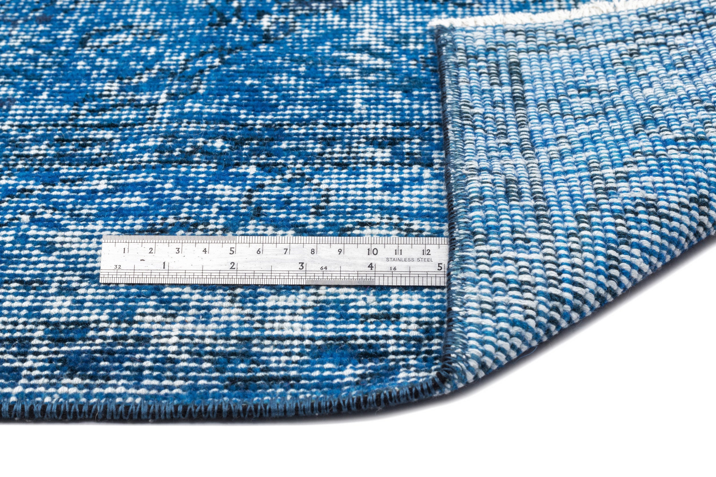 Atina Turquoise Vintage Wool Handmade Area Rug 6'6" x 10'4"