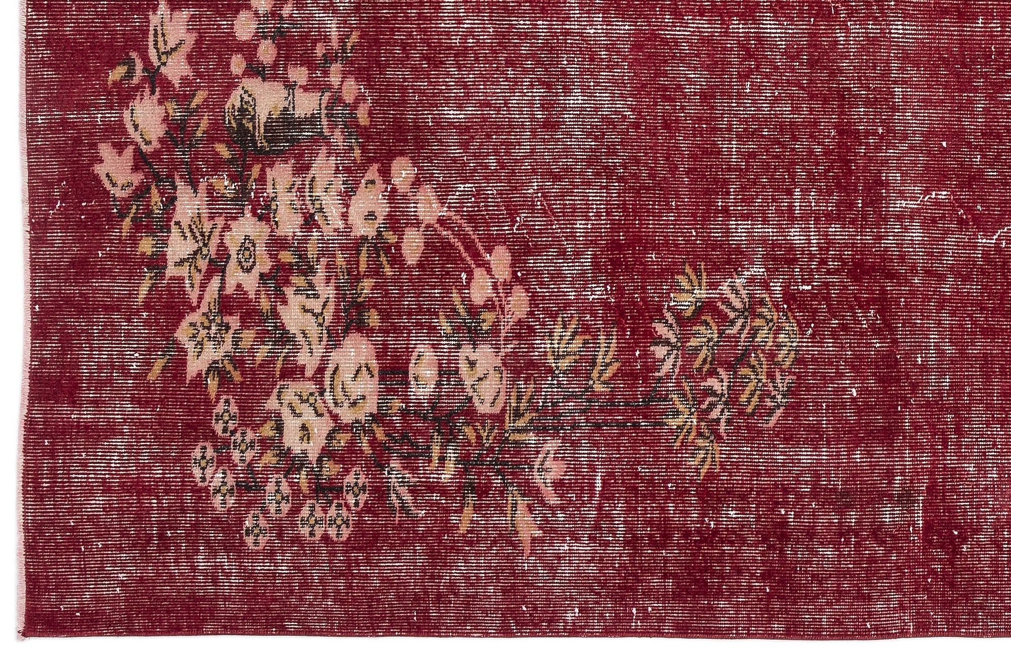 Atina Red Vintage Wool Handmade Area Rug 5'8" x 8'2"