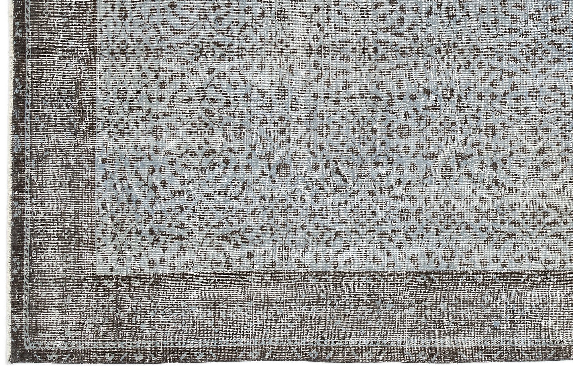 Atina Blue Vintage Wool Handmade Area Rug 3'5" x 12'10"