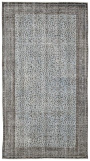 Atina Blue Vintage Wool Handmade Area Rug 3'5" x 12'10"