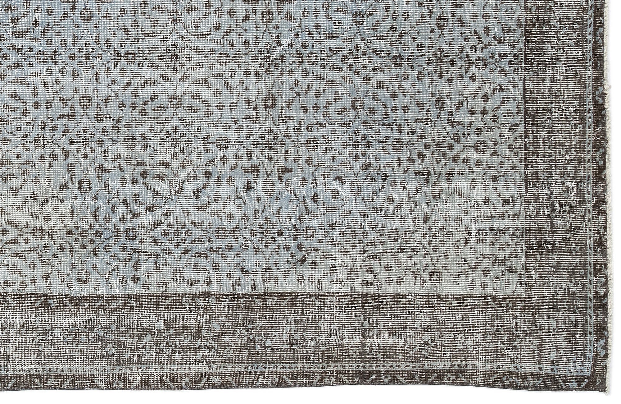 Atina Blue Vintage Wool Handmade Area Rug 3'5" x 12'10"