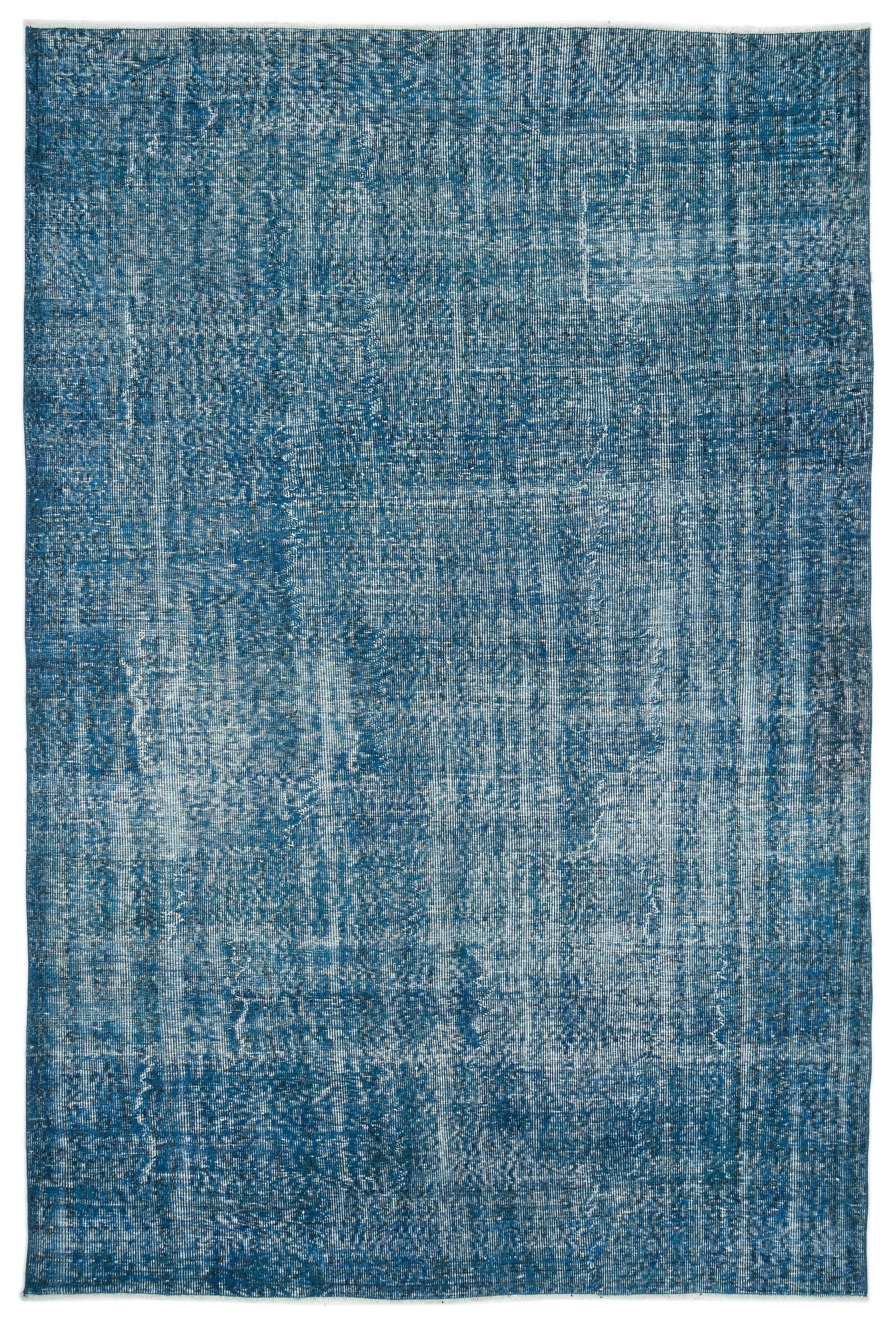 Atina Turquoise Vintage Wool Handmade Area Rug 6'7" x 9'10"